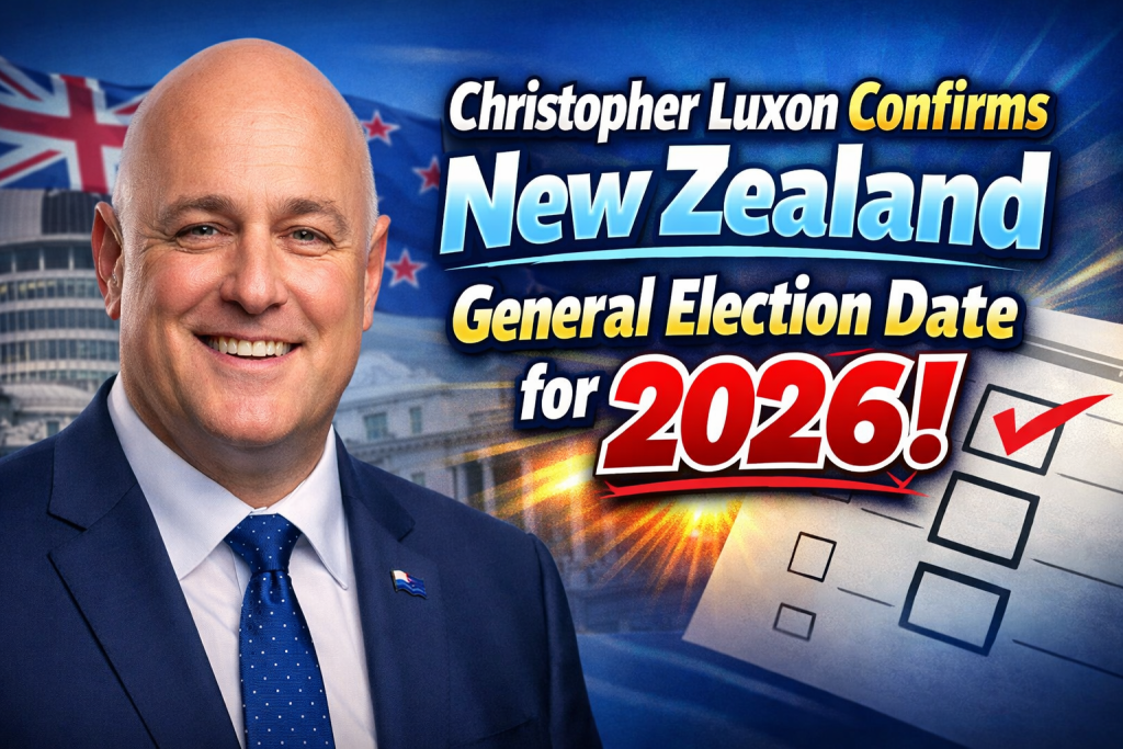 Christopher Luxon Confirms New Zealand General Election Date for 2026