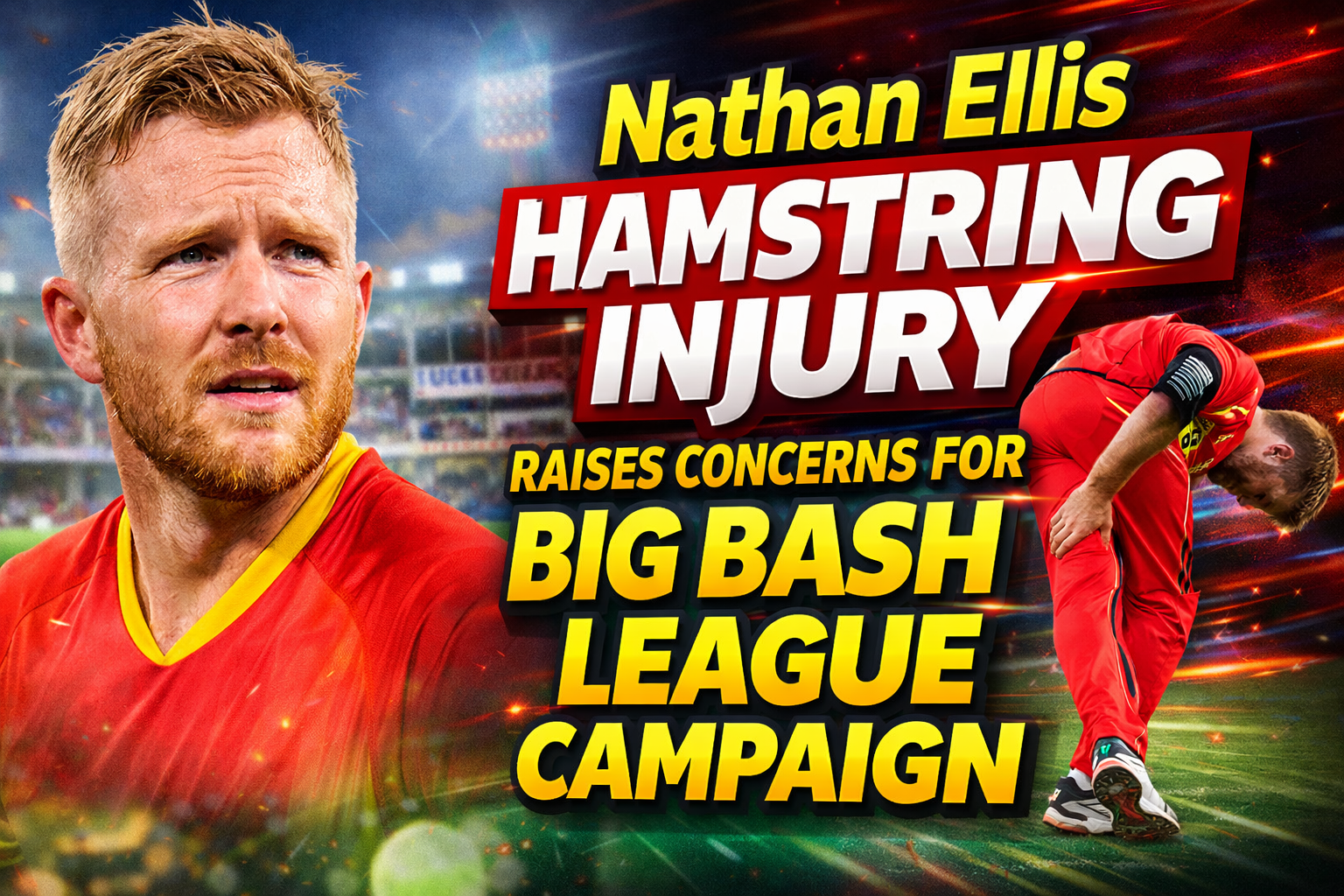 Nathan Ellis Hamstring Injury Raises Concerns for Big Bash League Campaign