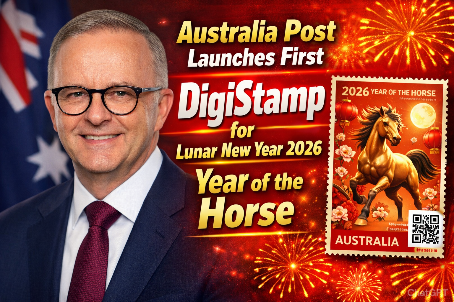 Australia Post Launches First DigiStamp for Lunar New Year 2026 Year of the Horse