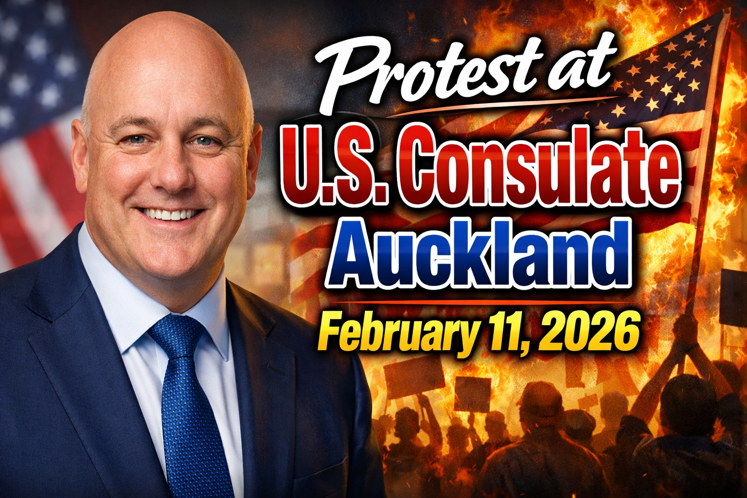 Protest at U.S. Consulate Auckland February 11, 2026 What Happened and Why