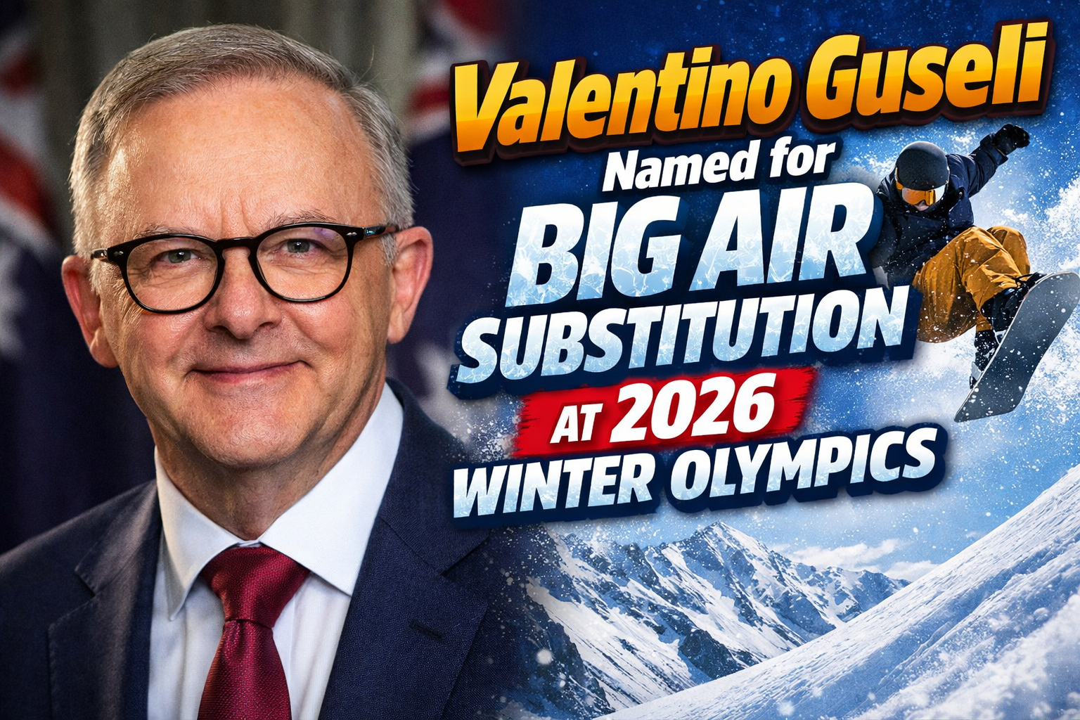 Valentino Guseli Named for Big Air Substitution at 2026 Winter Olympics