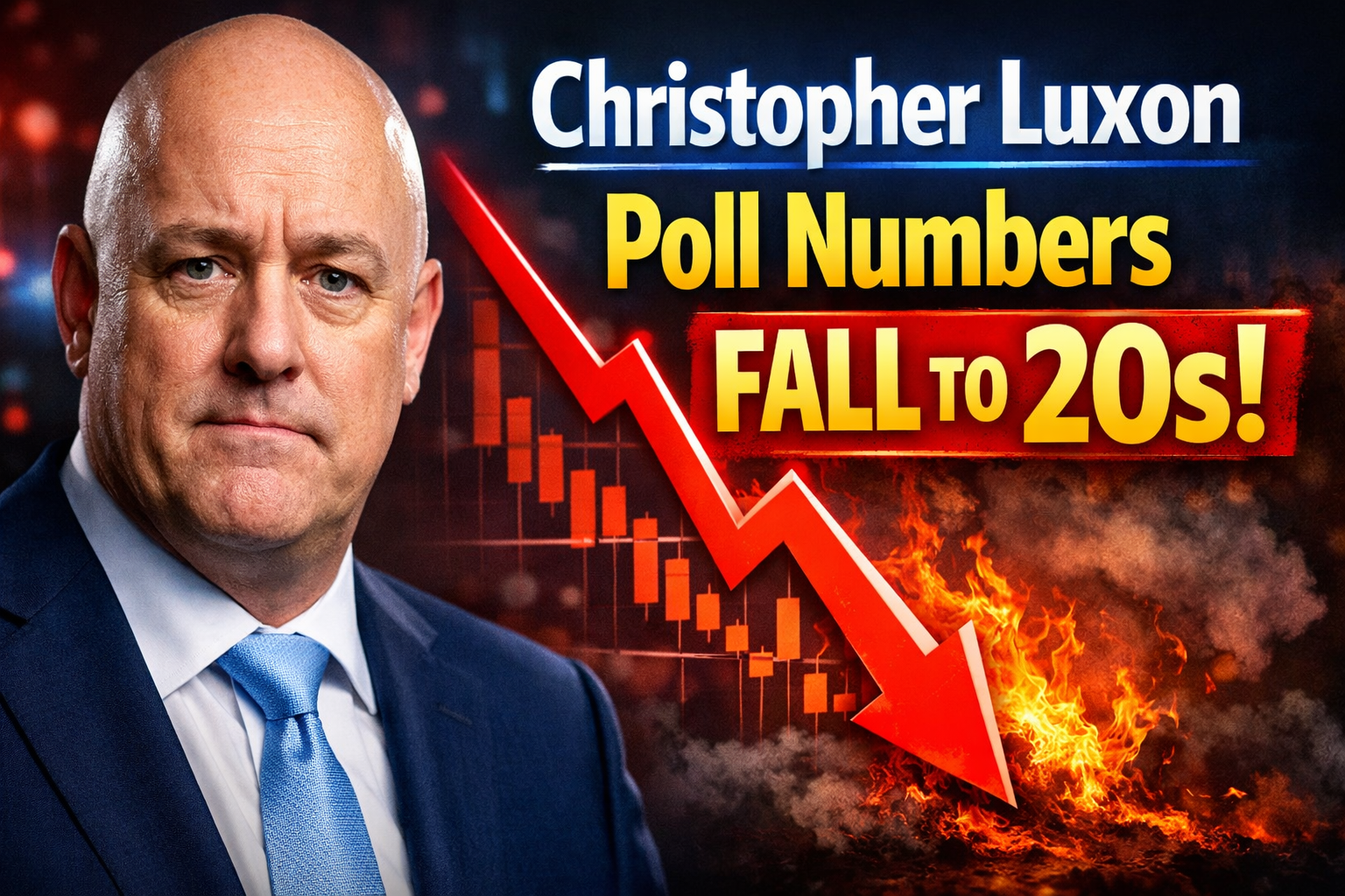 Christopher Luxon Poll Numbers Fall to 20s Leadership Challenge Rumors Shake New Zealand Government
