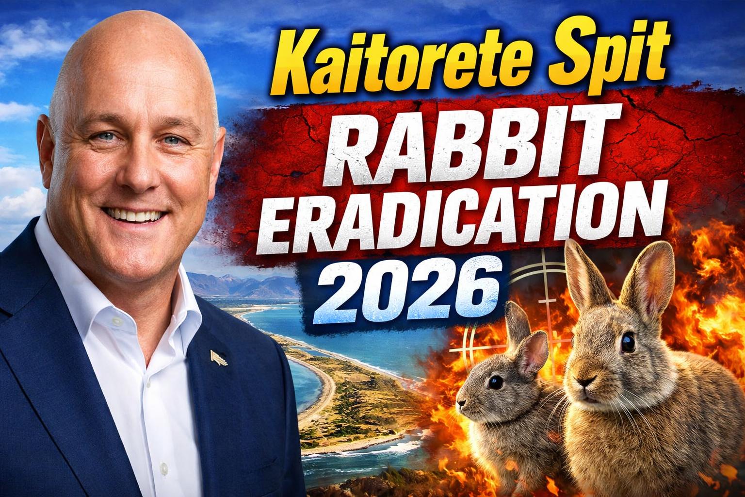 Kaitorete Spit rabbit eradication 2026