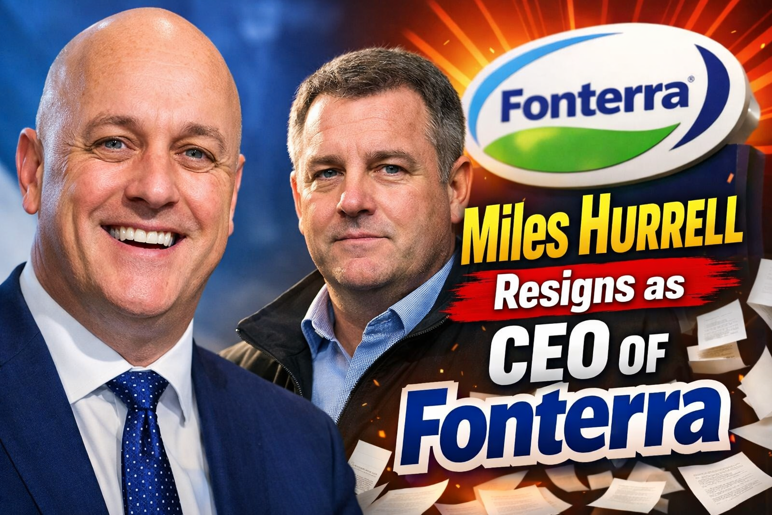Miles Hurrell Resigns as CEO of Fonterra Leadership Shake-Up in New Zealand Dairy Industry