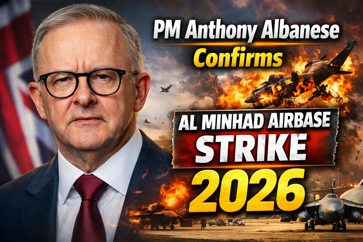 PM Anthony Albanese Confirms Al Minhad Airbase Strike 2026 Australian Troops Safe After Iran Attack (2)