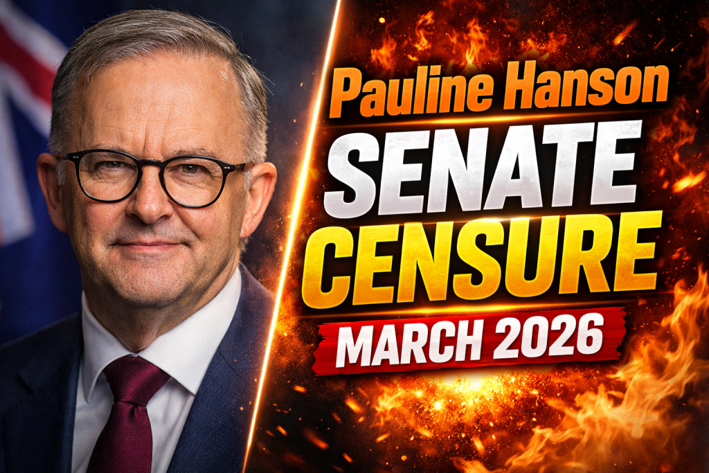 Pauline Hanson Senate Censure March 2026 Penny Wong’s Speech Sparks Heated Debate in Australian Politics