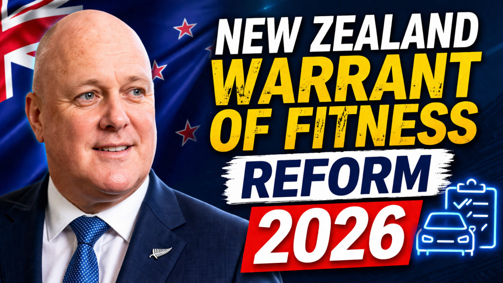 New Zealand Warrant of Fitness Reform 2026 Fewer Inspections, Lower Costs and Safer Transport Policy Changes